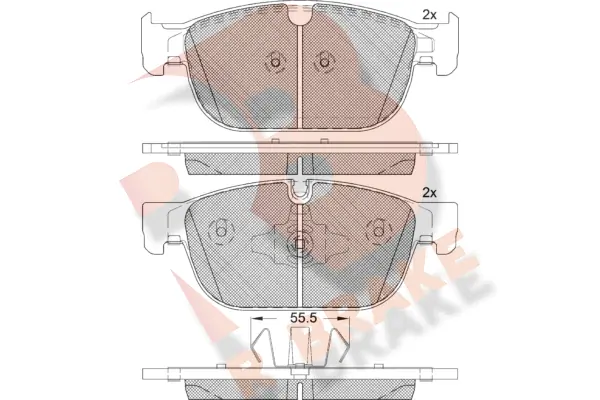 R BRAKE fékbetétkészlet, tárcsafék - RB2272 - TothCarparts