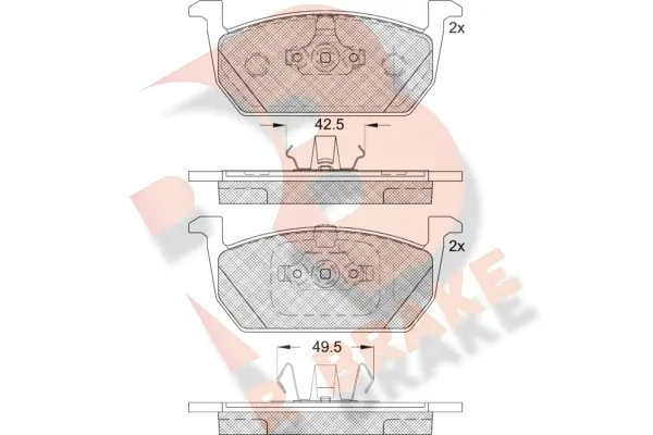 R BRAKE fékbetétkészlet, tárcsafék - RB2285 - TothCarparts