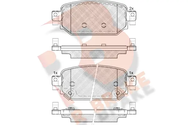 R BRAKE fékbetétkészlet, tárcsafék - RB2300 - TothCarparts
