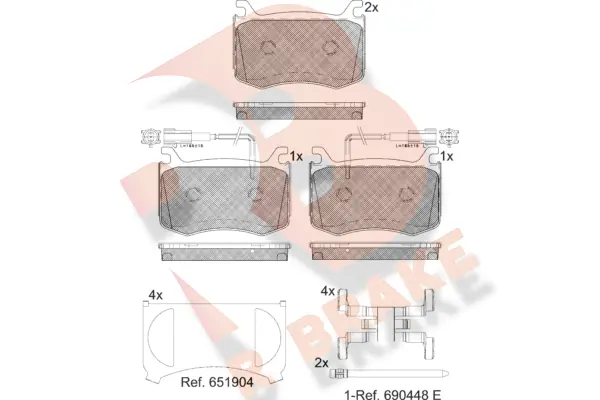 R BRAKE fékbetétkészlet, tárcsafék - RB2303 - TothCarparts