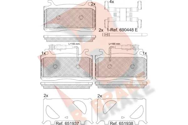R BRAKE fékbetétkészlet, tárcsafék - RB2310 - TothCarparts