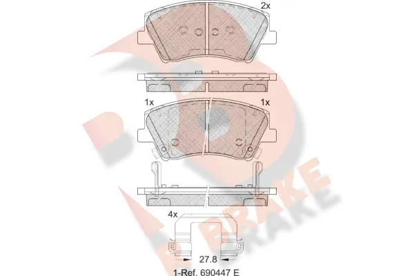 R BRAKE fékbetétkészlet, tárcsafék - RB2314 - TothCarparts