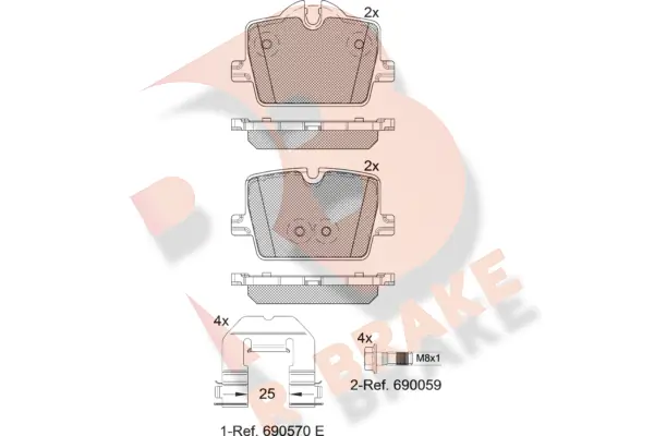R BRAKE fékbetétkészlet, tárcsafék - RB2363 - TothCarparts