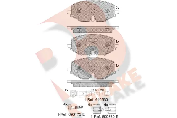 R BRAKE fékbetétkészlet, tárcsafék - RB2369 - TothCarparts