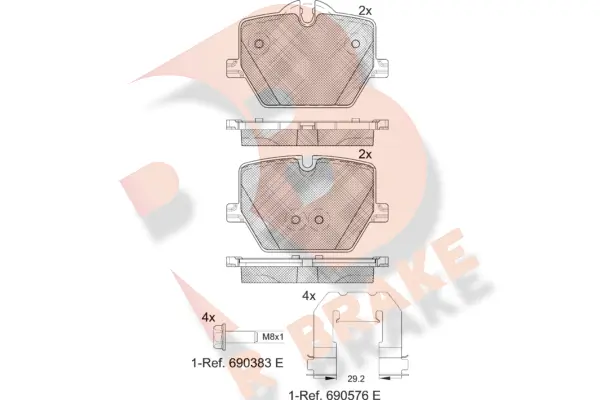R BRAKE fékbetétkészlet, tárcsafék - RB2386 - TothCarparts