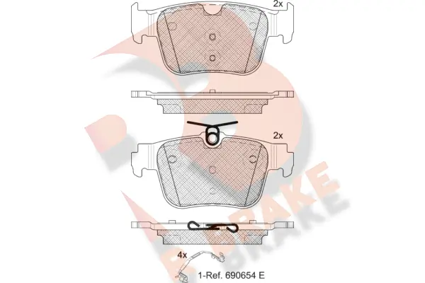 R BRAKE fékbetétkészlet, tárcsafék - RB2410 - TothCarparts