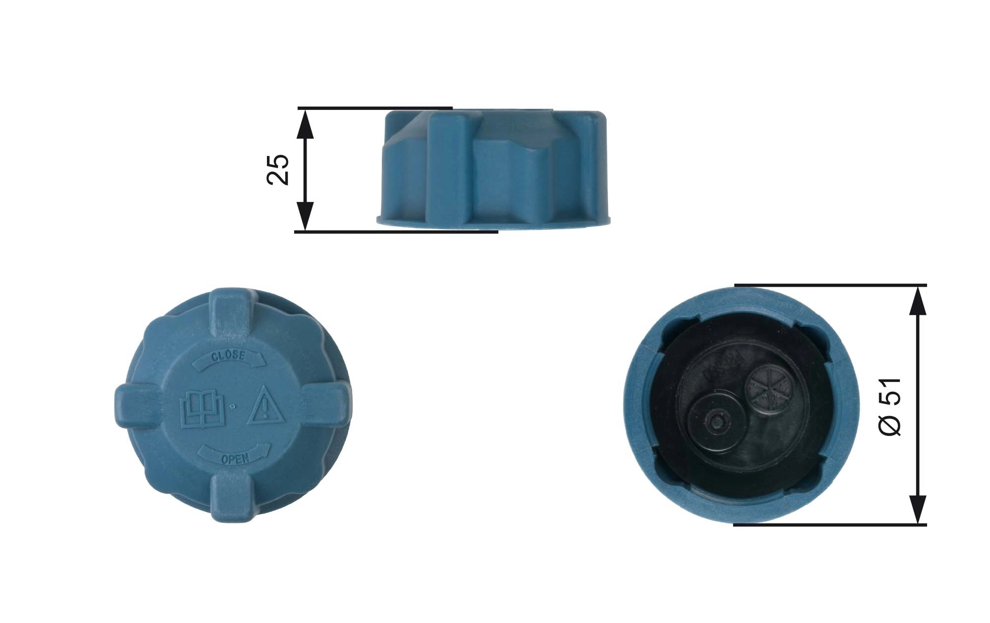 GATES Zárófedél, hűtőfolyadék-tartály - RC220 - TothCarparts