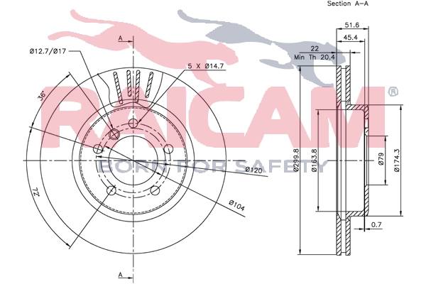 RAICAM féktárcsa - RD00065 - TothCarparts