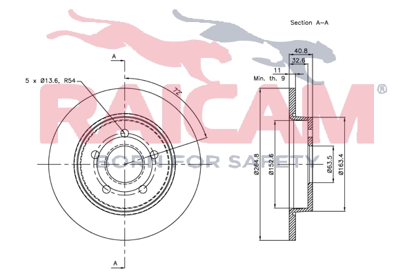 RAICAM féktárcsa - RD00265 - TothCarparts