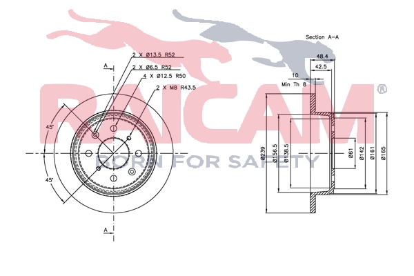 RAICAM féktárcsa - RD00284 - TothCarparts