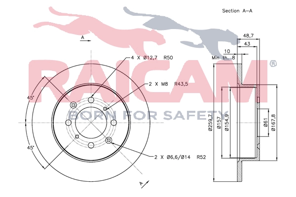RAICAM féktárcsa - RD00303 - TothCarparts