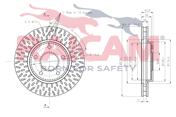 RAICAM féktárcsa - RD00372 - TothCarparts