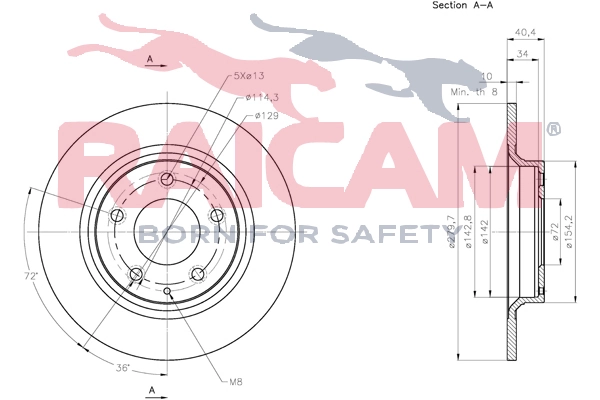 RAICAM féktárcsa - RD00423 - TothCarparts