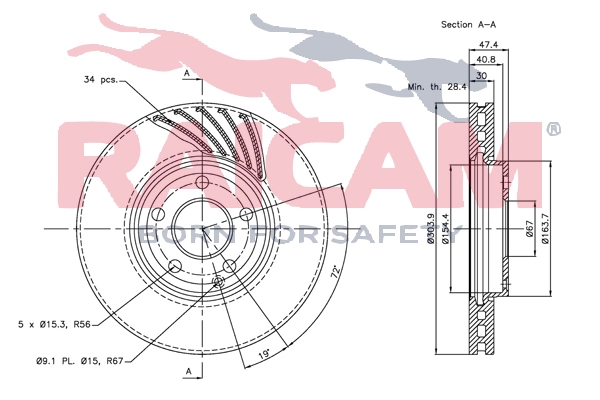 RAICAM féktárcsa - RD00496 - TothCarparts