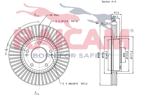 RAICAM féktárcsa - RD00527 - TothCarparts