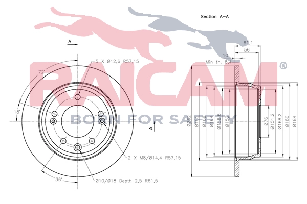 RAICAM féktárcsa - RD00565 - TothCarparts