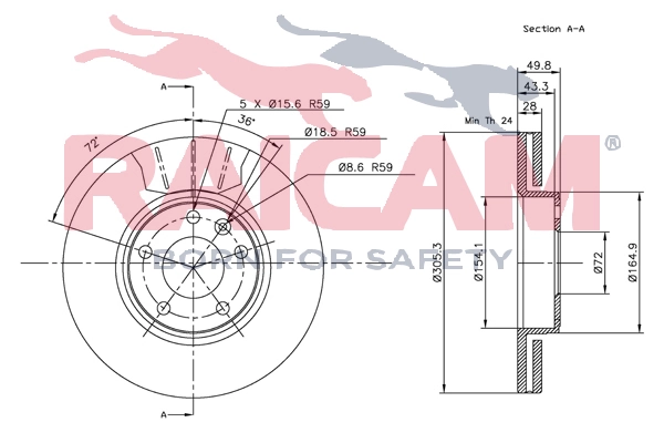 RAICAM féktárcsa - RD00600 - TothCarparts
