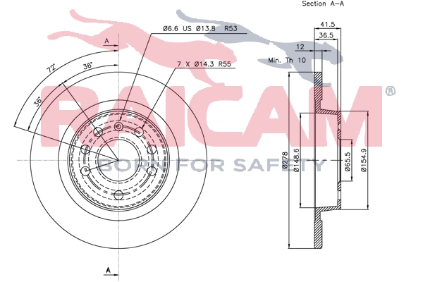 RAICAM féktárcsa - RD00607 - TothCarparts