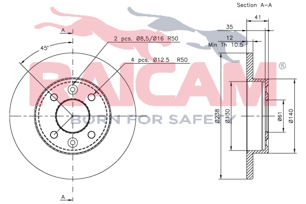 RAICAM féktárcsa - RD00657 - TothCarparts