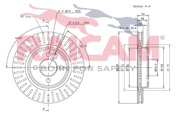 RAICAM féktárcsa - RD00718 - TothCarparts