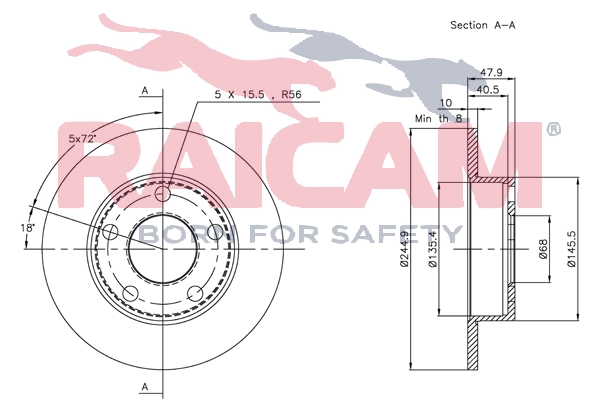 RAICAM féktárcsa - RD00890 - TothCarparts
