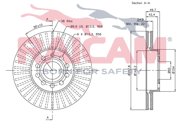 RAICAM féktárcsa - RD00915 - TothCarparts