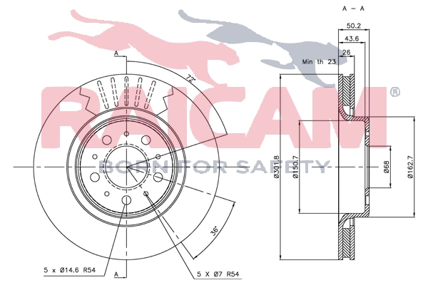 RAICAM féktárcsa - RD00947 - TothCarparts