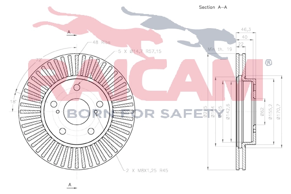 RAICAM féktárcsa - RD01098 - TothCarparts