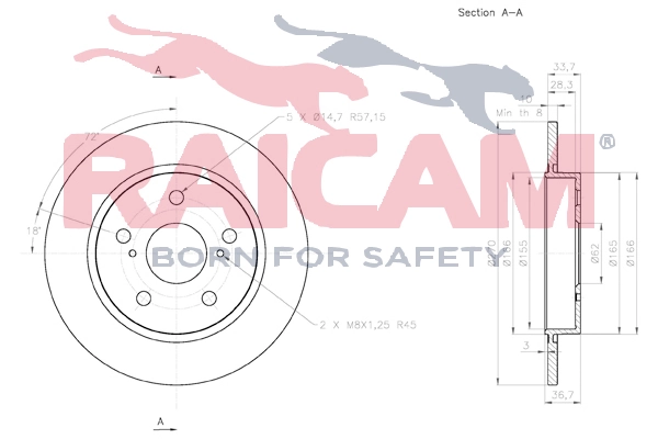 RAICAM féktárcsa - RD01100 - TothCarparts