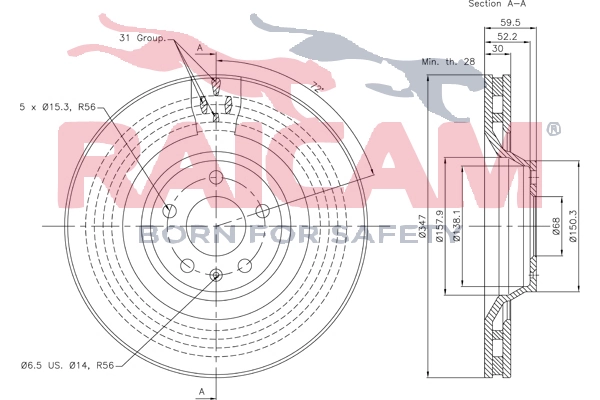RAICAM féktárcsa - RD01114 - TothCarparts