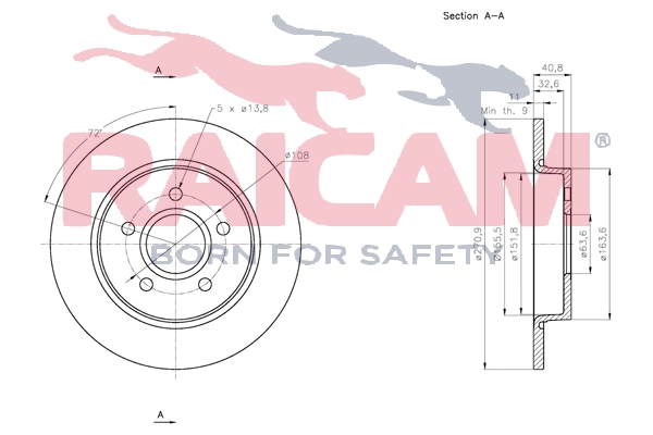 RAICAM féktárcsa - RD01150 - TothCarparts