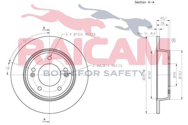 RAICAM féktárcsa - RD01230 - TothCarparts