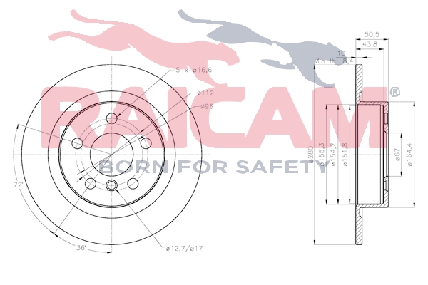 RAICAM féktárcsa - RD01244 - TothCarparts