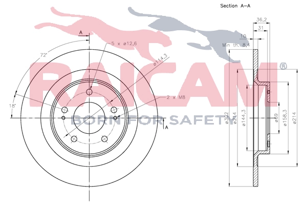 RAICAM féktárcsa - RD01267 - TothCarparts