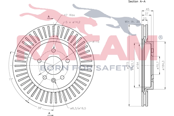 RAICAM féktárcsa - RD01377 - TothCarparts