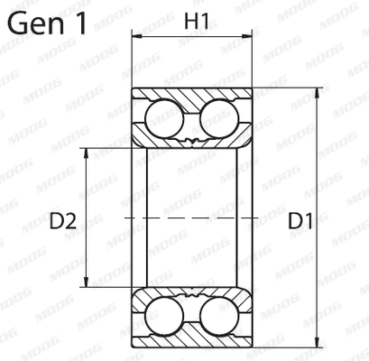 MOOG kerékcsapágy készlet - RE-WB-11479 - TothCarparts