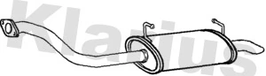 KLARIUS hátsó hangtompító - 211406 - TothCarparts