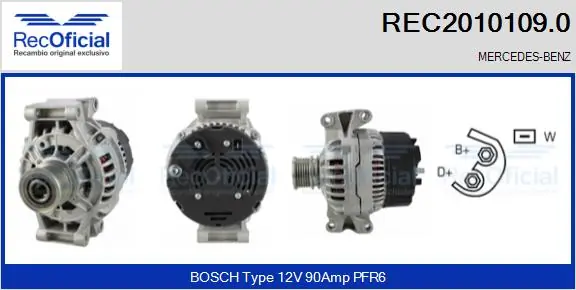 RECOFICIAL generátor - REC2010109.0 - TothCarparts