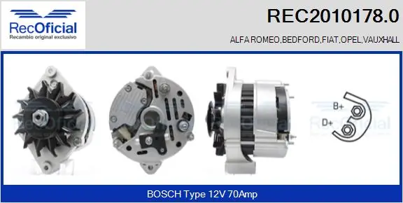 RECOFICIAL generátor - REC2010178.0 - TothCarparts