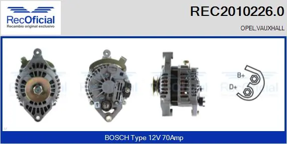 RECOFICIAL generátor - REC2010226.0 - TothCarparts