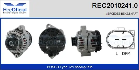 RECOFICIAL generátor - REC2010241.0 - TothCarparts