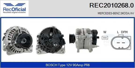 RECOFICIAL generátor - REC2010268.0 - TothCarparts