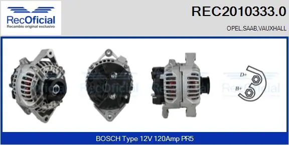RECOFICIAL generátor - REC2010333.0 - TothCarparts