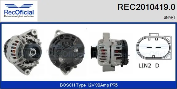 RECOFICIAL generátor - REC2010419.0 - TothCarparts