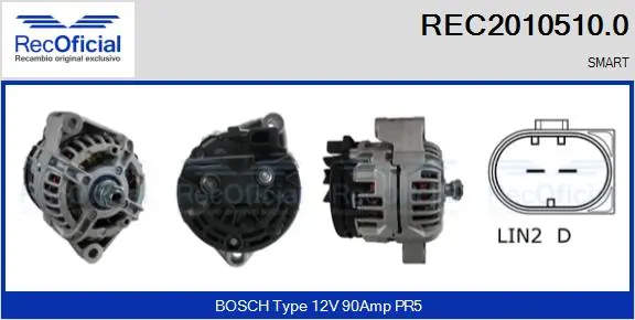 RECOFICIAL generátor - REC2010510.0 - TothCarparts