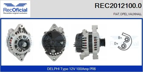 RECOFICIAL generátor - REC2012100.0 - TothCarparts