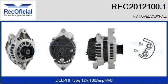 RECOFICIAL generátor - REC2012100.1 - TothCarparts