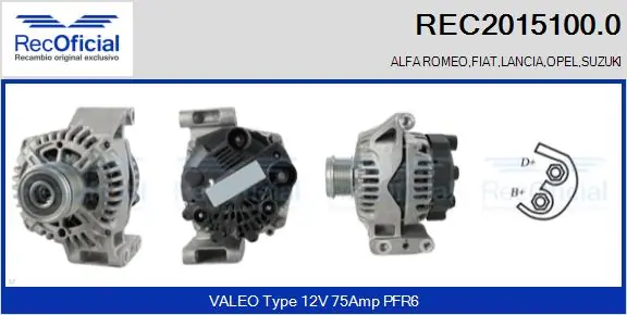 RECOFICIAL generátor - REC2015100.0 - TothCarparts