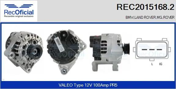 RECOFICIAL generátor - REC2015168.2 - TothCarparts