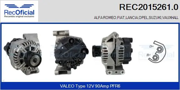 RECOFICIAL generátor - REC2015261.0 - TothCarparts